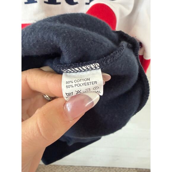 Paris France Colorblock Sweatshirt – Navy White Red – Made in Europe – Size Smal - Picture 8 of 9